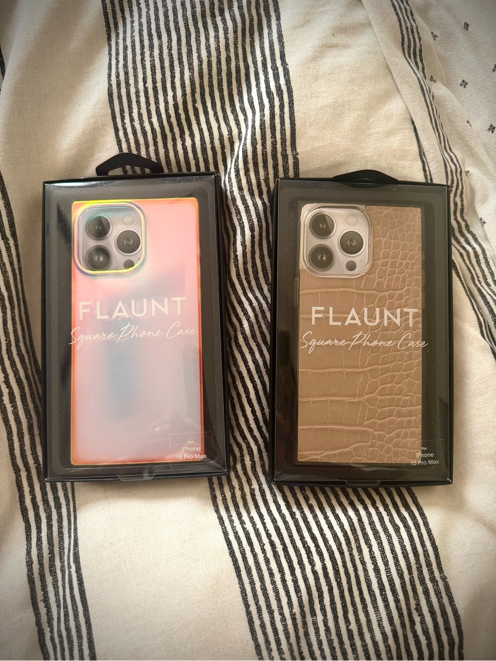 Set of 2 Flaunt Square Cases for iPhone 15 Pro Max